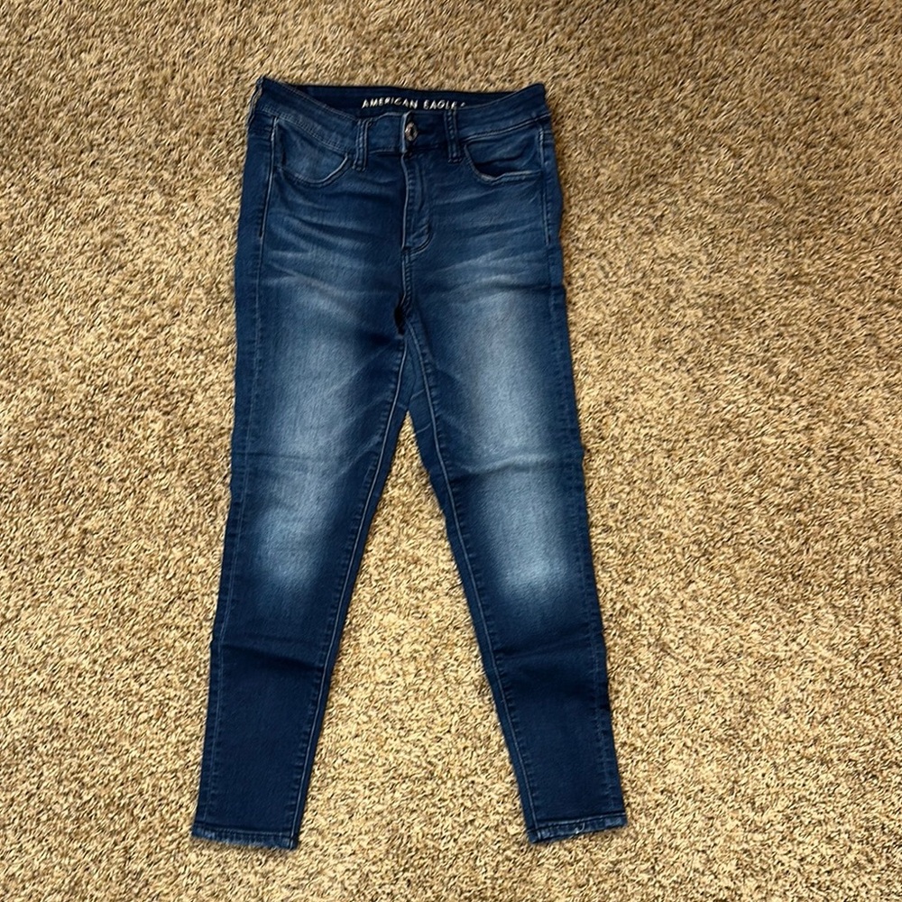 American Eagle Outfitters Blue Skinny Jeans with Stretch
